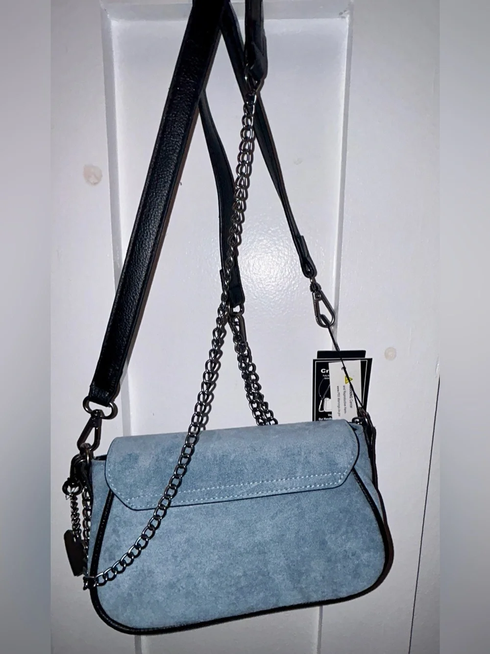 Ed Hardy Blue Tattoo Skull CrossBody Y2K themed Bag. NWT